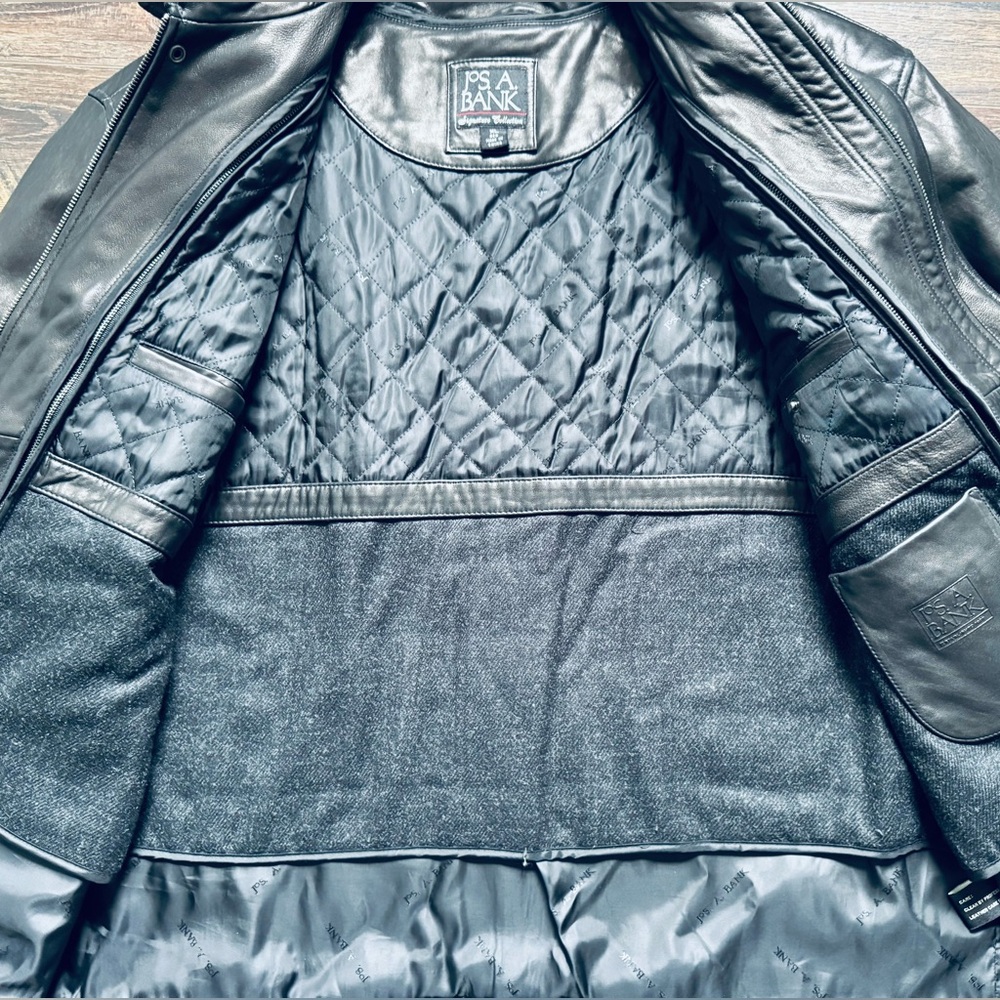 Joseph A. Bank Men’s Leather Jacket XL - Picture 3 of 10